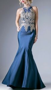 MERMAID BEADED BODICE Formal evening gown